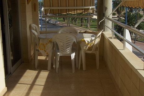 Terraza equipada, Apartamento Peñiscola Azahar, Peñiscola
